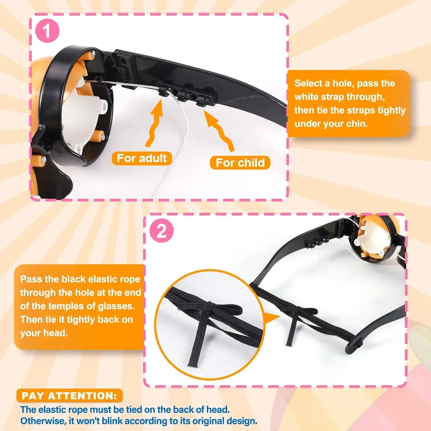 Funny Prank Glasses Novelty Creative Toy Crazy Eyes Blink Big Eye Makeup Party Cosplay Dress up Game Kid Girl Boy Gift Toy