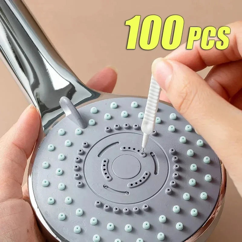 10/50/100/200PCS Shower Cleaning Brush Bathroom Micro Nylon Brush Nozzle Anti-blocking Cleaning Tools Bathroom Accessories