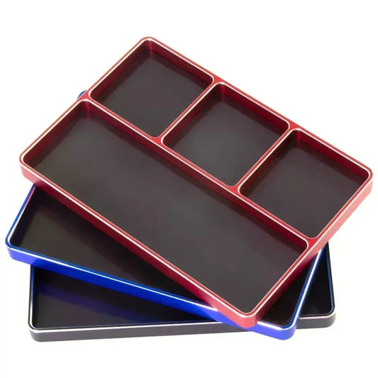 Suitable for metal frosted magnetic screw tool storage box tray for RC model cars, remote-controlled aircraft, ship models, etc