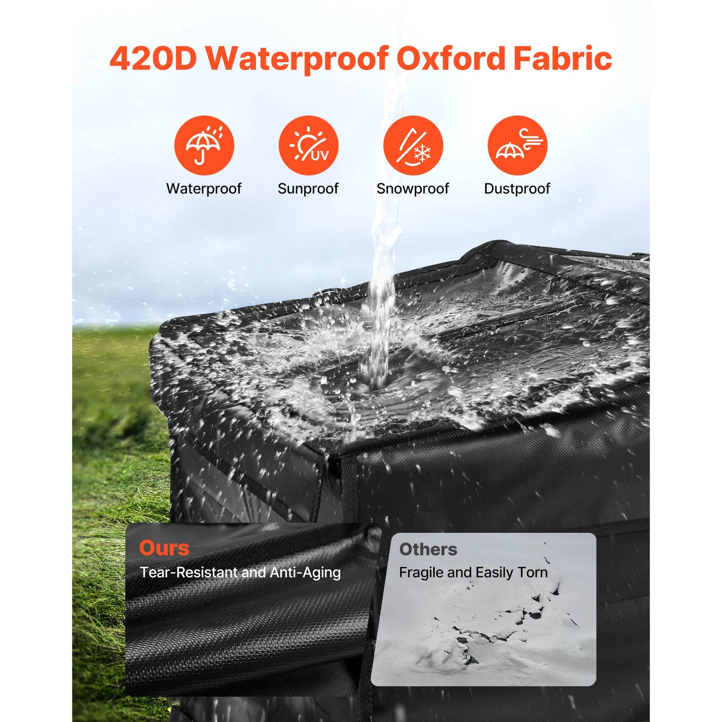SucceBuy Generator Cover 34x24x21In Waterproof Universal Generator Cover for Most Generators 3500-12000W with 420D Oxford Fabric