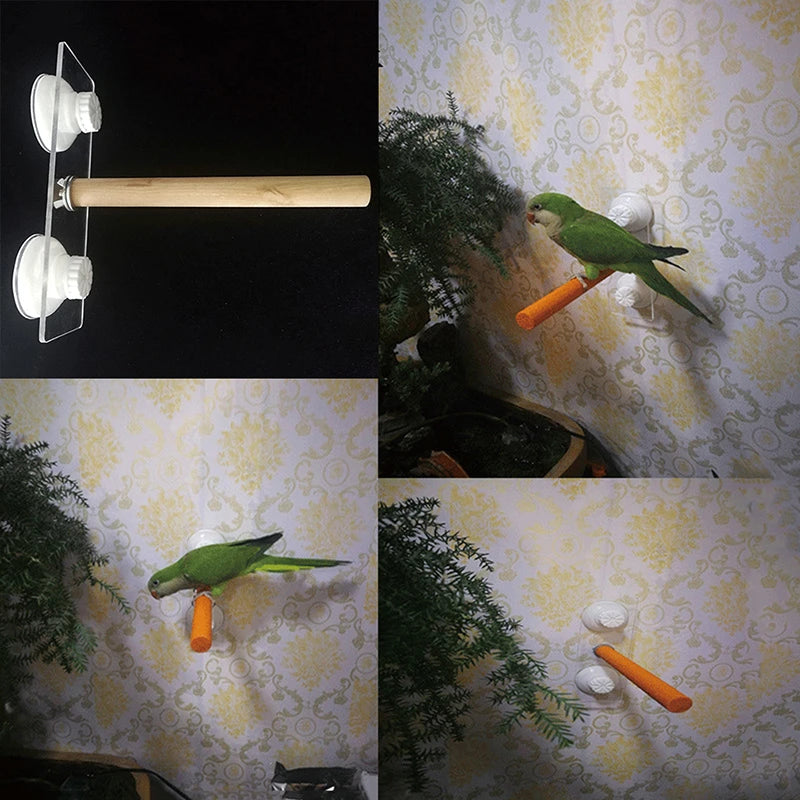 Parrot Pet Raw Standing Stick Wood Hanging Stand Rack Toy Sticksstand Parakeet Branch Perches For Bird Cage Bar Pet Supplies