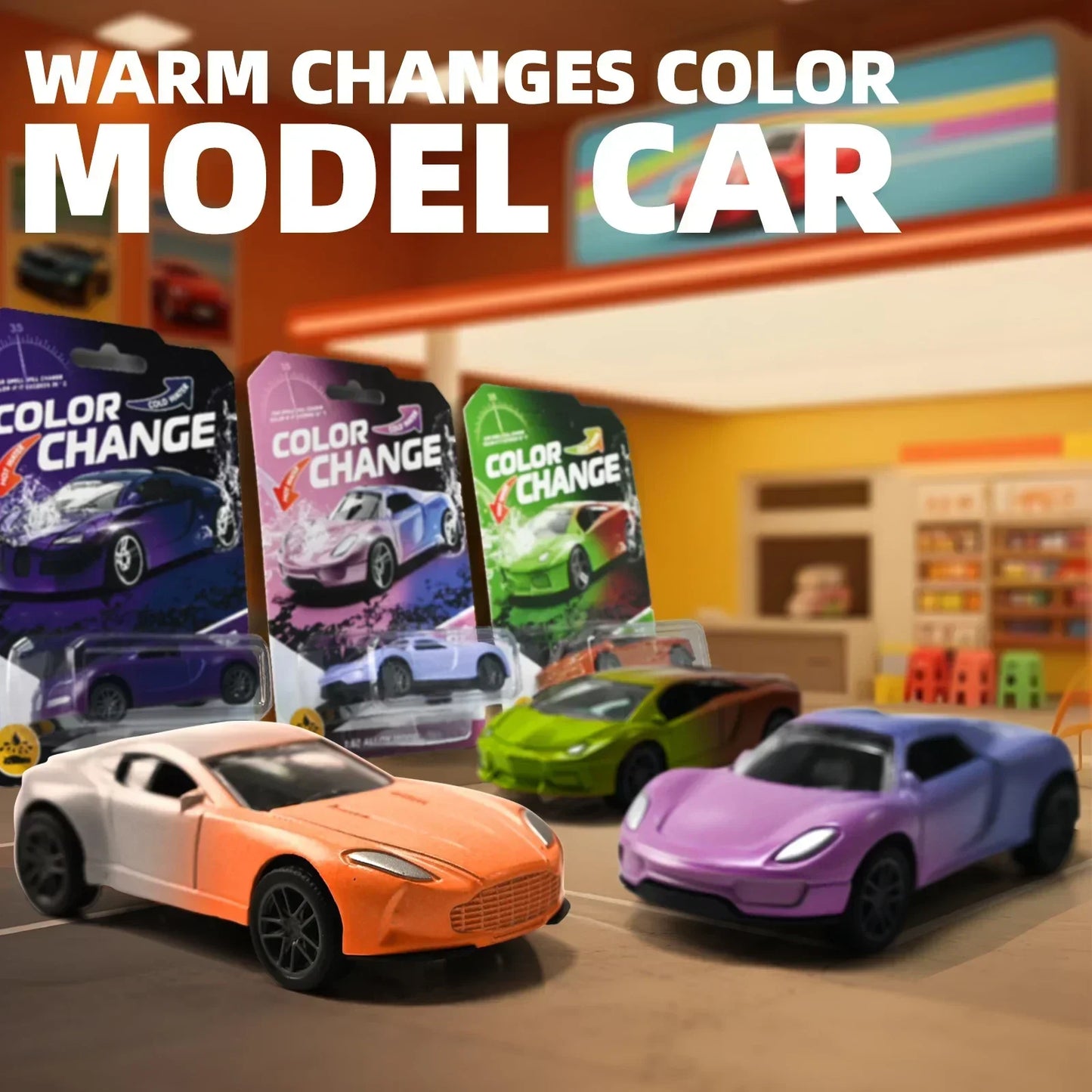 1:64 Mini Water & Temp Color Change Alloy racing cars Toy Pull Back Racing Vehicles Model Toy for Bath  Pool Water Funny Gift