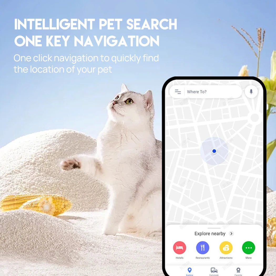 PORIYA Mini Dog GPS Tracker Pet Tag Smart Finder Locator Key Tracking Tracer Waterproof