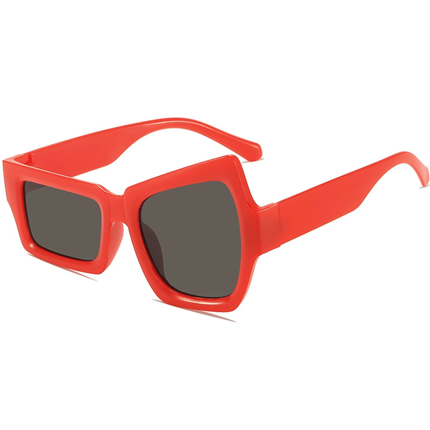 Fashion Irregular Square Sunglasses Funny Party Asymmetrical Sun Glasses Men Brand Designer Personality Black Sunglasses