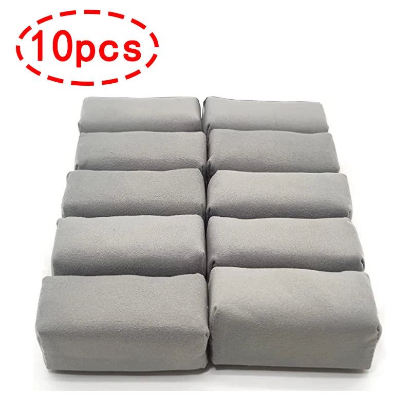 10pcs Microfiber Applicator Pad All Purpose Ceramic Microfiber Suede Coating Applicator Sponge Pads Car Detailing Tools