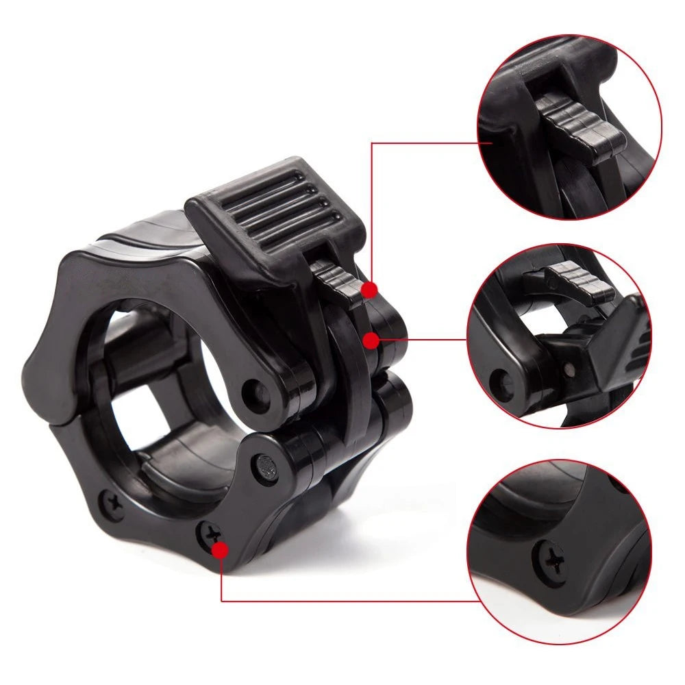 2PCS 50mm Barbell Bar Clamp Spring Collar Clips Gym Weight Dumbbell Lock Lift