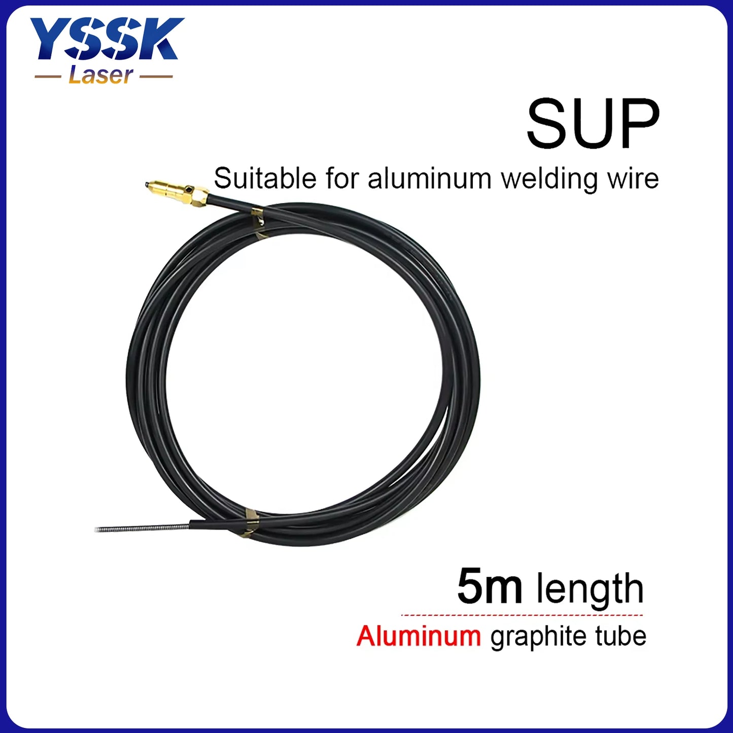 SUP Wire Feeding Tube Guide 5m Aluminum Welder Wire Graphite Hose Laser Welding Machine Automatic Wire Feed Machine Accessories