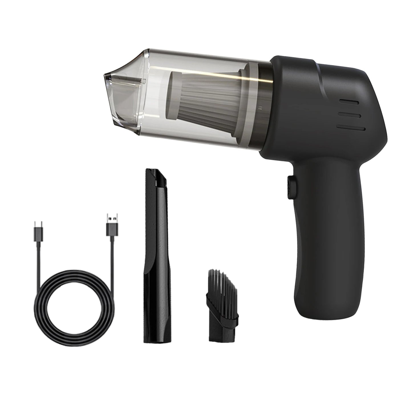 Portable Vacuum Cleaner with 100W 9000Pa Powerful Motor Wireless Handheld Vacuum Cleaner Cleaning Kit for Car/Home/Office Black