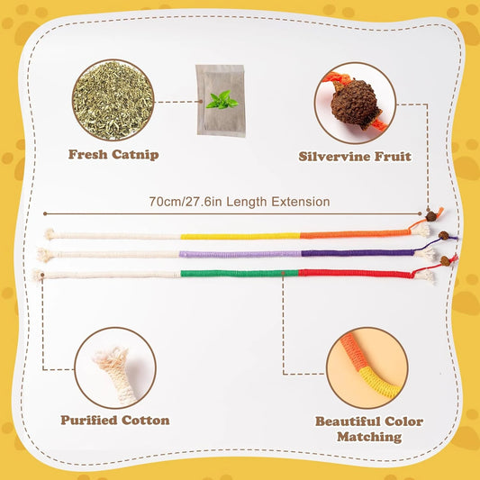 Premium Engaging Cat Toys: High-Quality, Natural Catnip and Silvervine Toys for Active and Health-Conscious Pets - Stimulating P