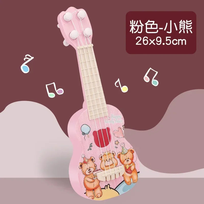 Mini Guitar Instrument Can Play Music Simulation Toy Ukulele Kids Guitar Toy Girl Boy Beginners Birthday Gift