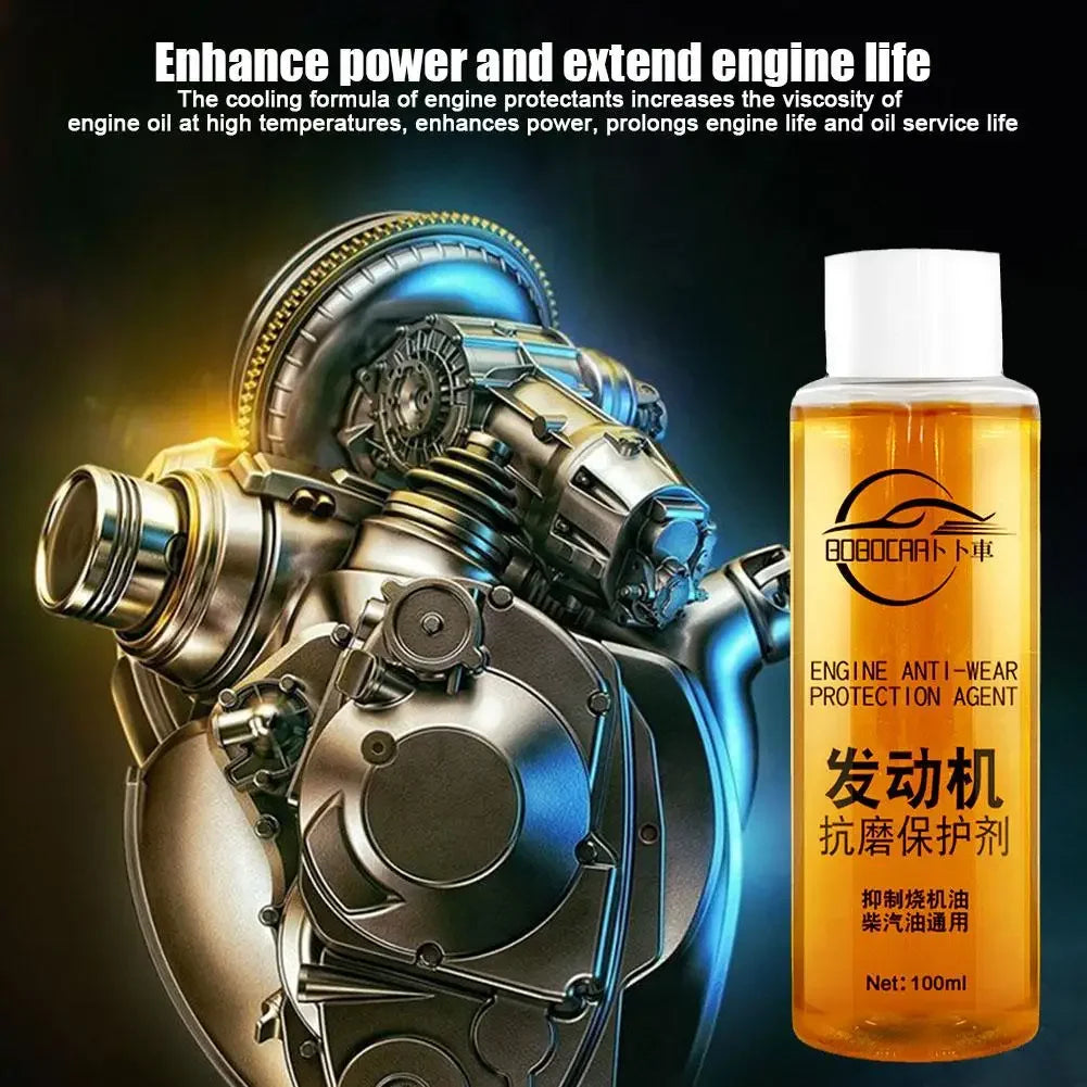100ml Engine Anti-Wear Protective Agent Noise Reduction Jitter Strong Burning Engine Oil Liquid Additive Car Supplies