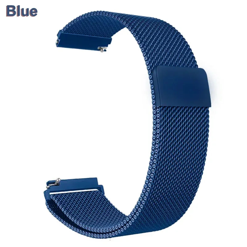 22mm 20mm Stainless Steel Band For Amazfit GTR 47mm 42mm Pace Stratos 2 3 Bip 3 5 6 Bracelet Strap For Amazfit GTR4 3 2/Active 2