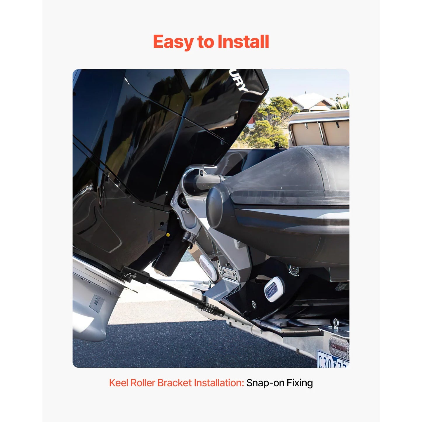 SucceBuy Transom Saver Adjustable Boat with Heavy-Duty Head Corrosion-Resistant Transom Saver Fit for Roller Trailer