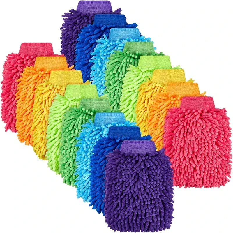 Universal Auto Chenille Coral Fleece Gloves Car Wash Gloves Washing Wiper Car Cleaning Towel Auto Dust Washer Mitt Cleaning Tool