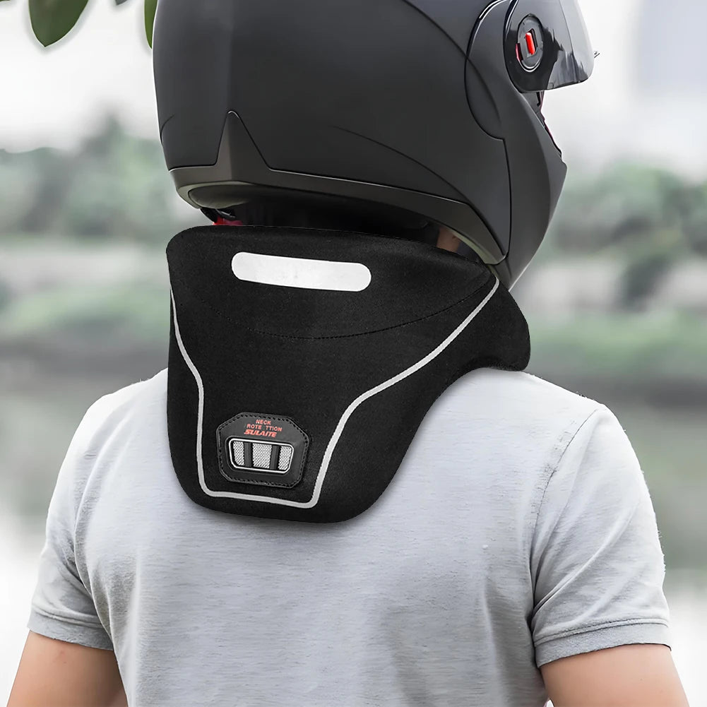 Motorcycle Neck Support Anti-Shock Protective Motorcycle Neck Brace Anti-Fatigue Protective Gear Pad Zipper Safe Neck Protection