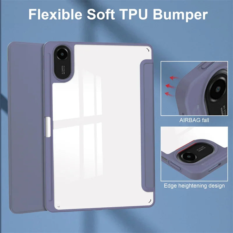 For Redmi Pad 2 Case with Pencil Holder Folding Stand Back Tablet For Coque Xiaomi Redmi Pad 2 2025 Case Cover 11 inch