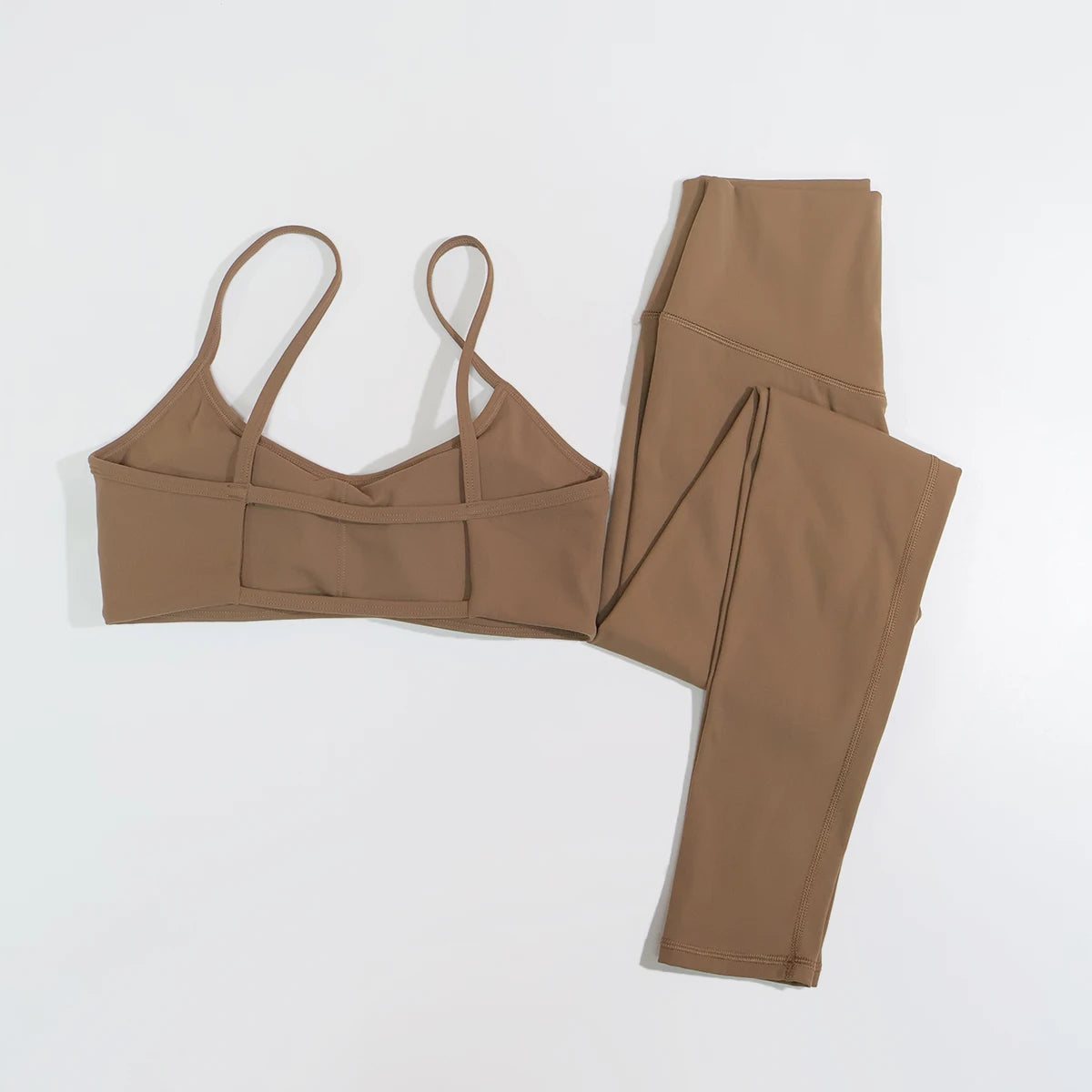 Ctenkevet Summer Eco-Friendly 2Pcs Women's Yoga Set Backless Bra Top Leggings Two-Piece Sport Outfit Female Fitness Clothing