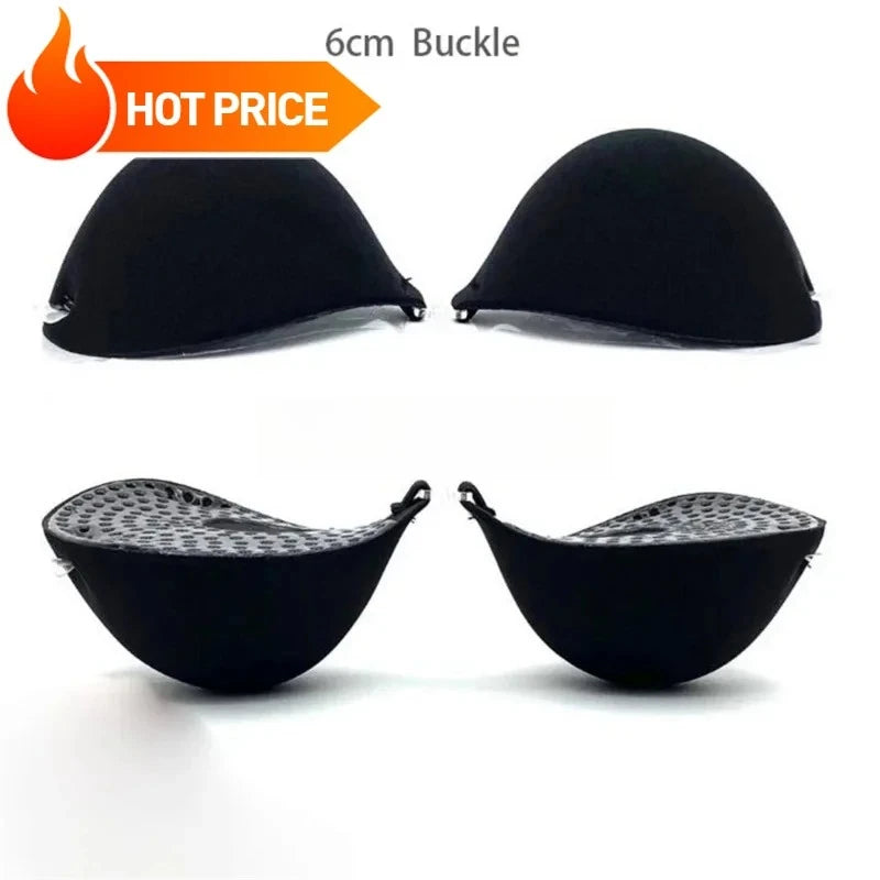 6cm Lift Silicone Adhesive Bra - Waterproof Invisible Push Up for Wedding & Backless Dresses, Natural Curve for Small Chest