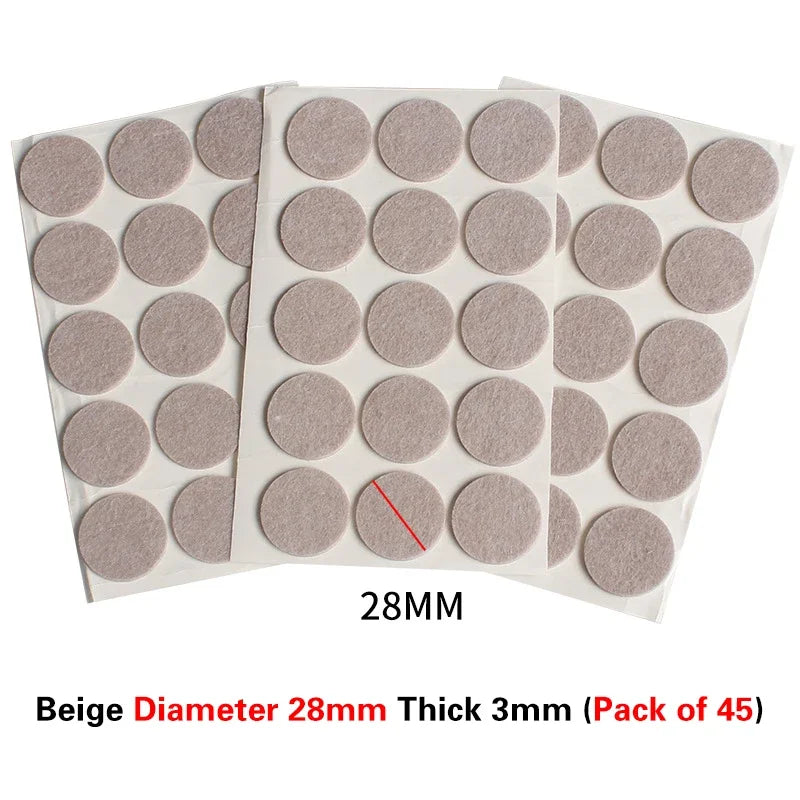 16 Styles Thicken Self Adhesive Felt Chair Leg Pads Floor Protectors Furniture Legs Table Leg Covers Round Bottom Anti-Slip Pads