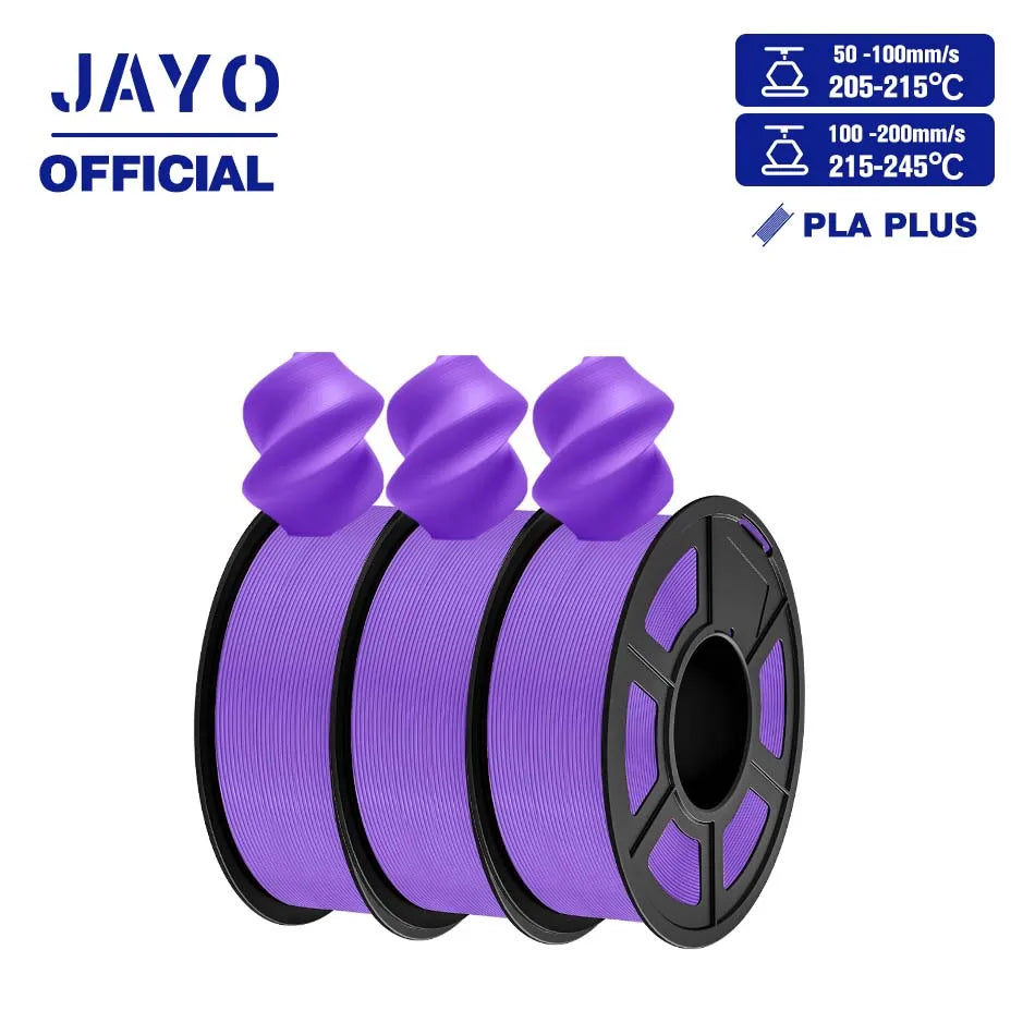 JAYO PLA+ 3D Filament PLA Plus 3D Printer Filament Neatly Wound PLA 1.75mm For FDM 3D Printers High Toughness Materials
