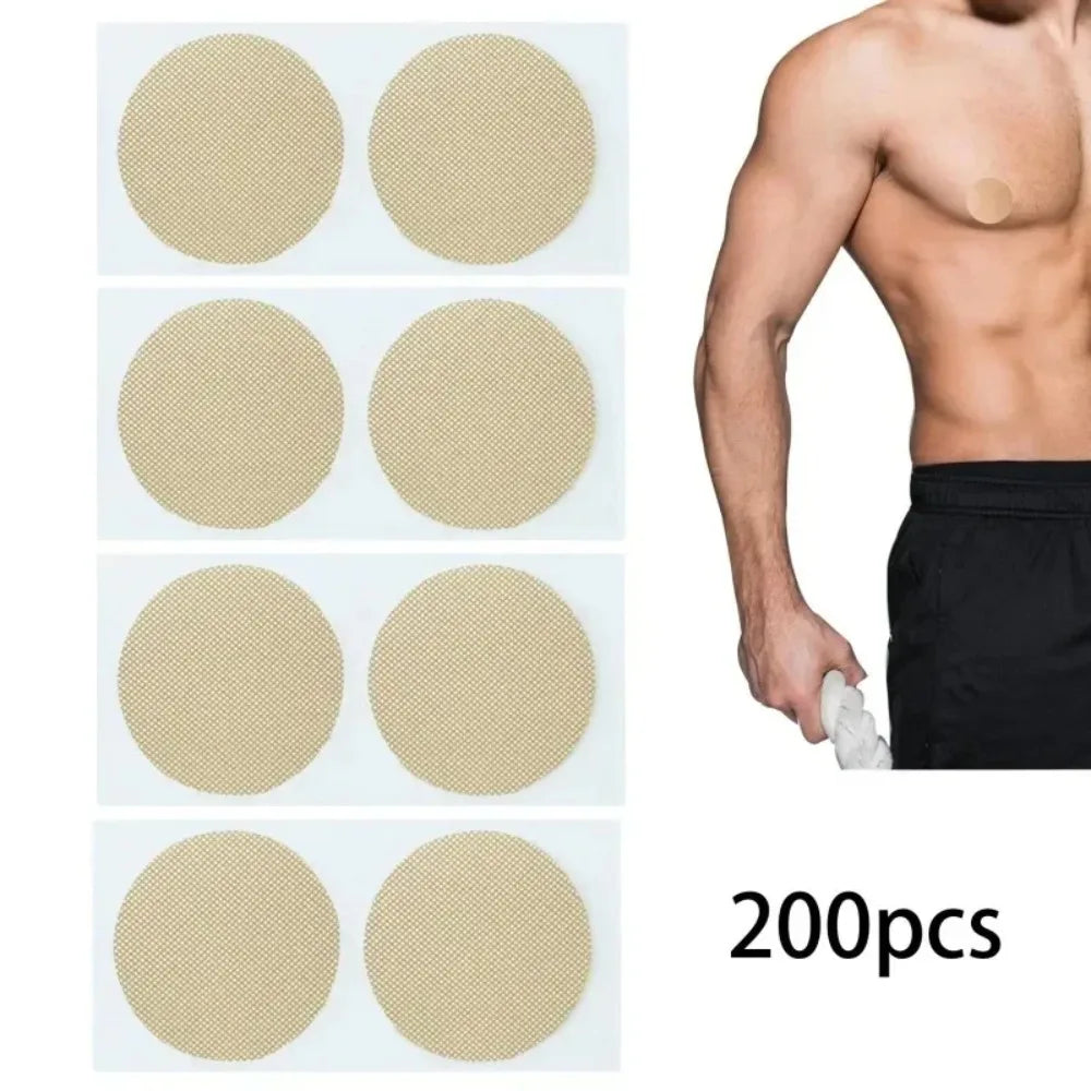 200Pcs/Set Men Nipple Cover Disposable Invisible Shirts Tights Suit Anti-Bulge Nipple Sticker Soft Breathable Waterproof for Men