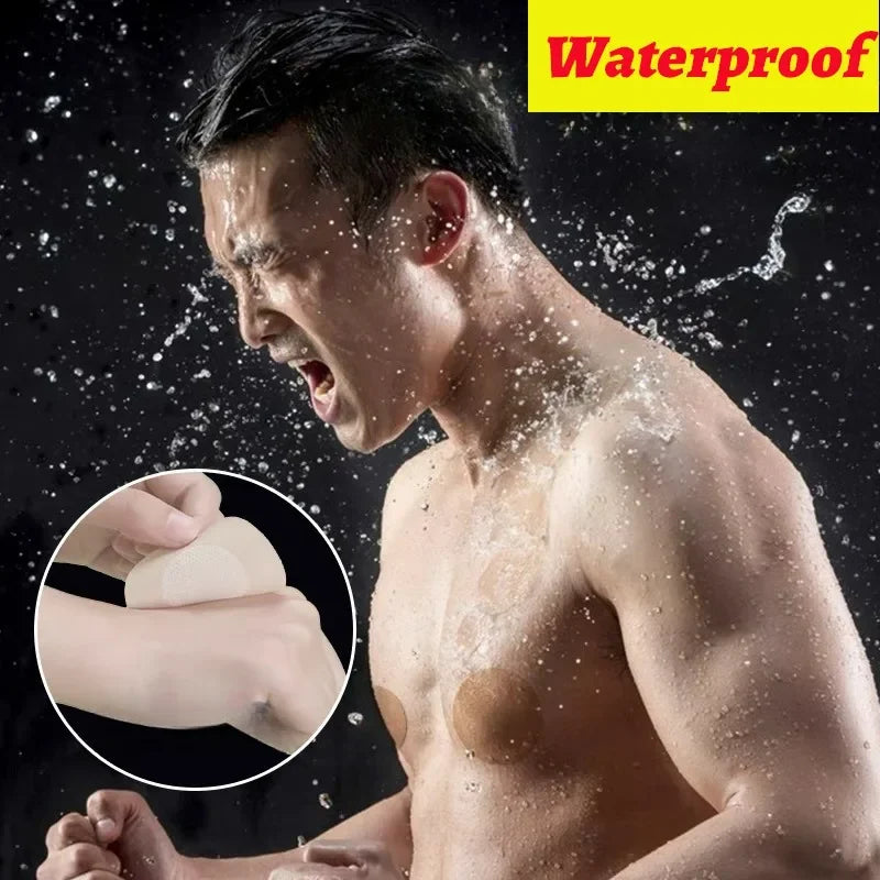 Men Nipple Cover Disposable Invisible Shirts Tights Suit Anti-bulge Nipple Sticker Soft Breathable Waterproof for Men