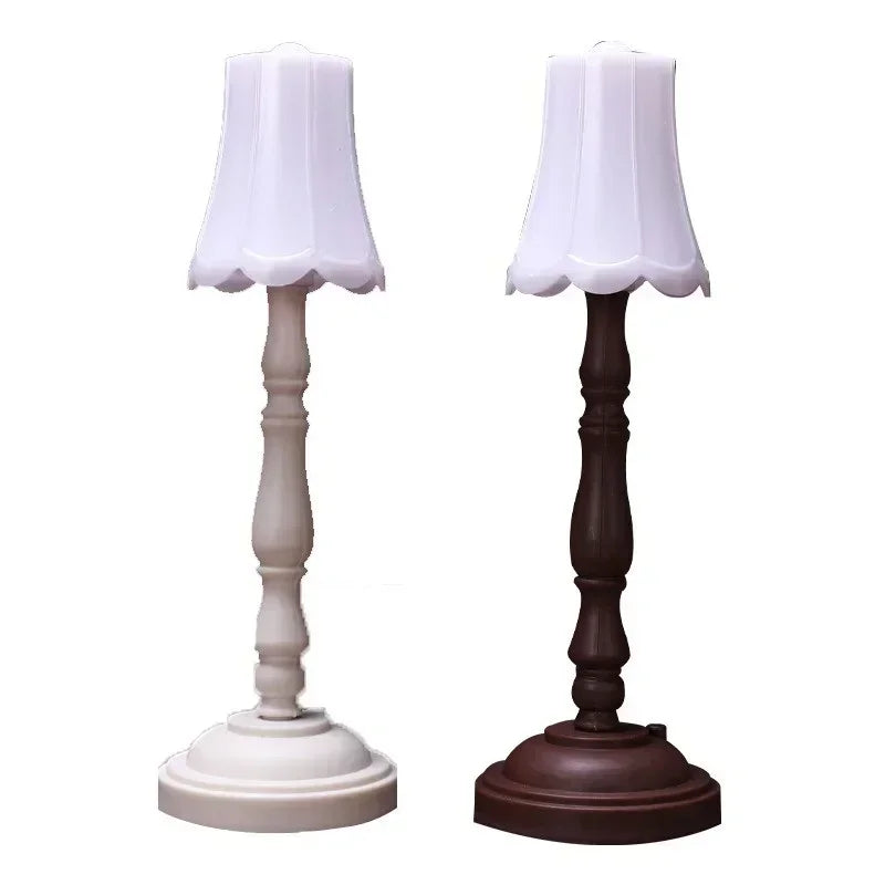 1/6 Scale White LED Desk Lamp Model Furniture for Hot Toys BJD Dollhouse Accessory Kids Pretend Play Toys