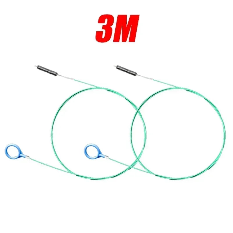 3/5m Drain Hole Cleaning Brush Flexible Car Drain Dredge Sunroof Cleaning Scrub Brush Tool Accessories Skylight Drain Pipe Brush