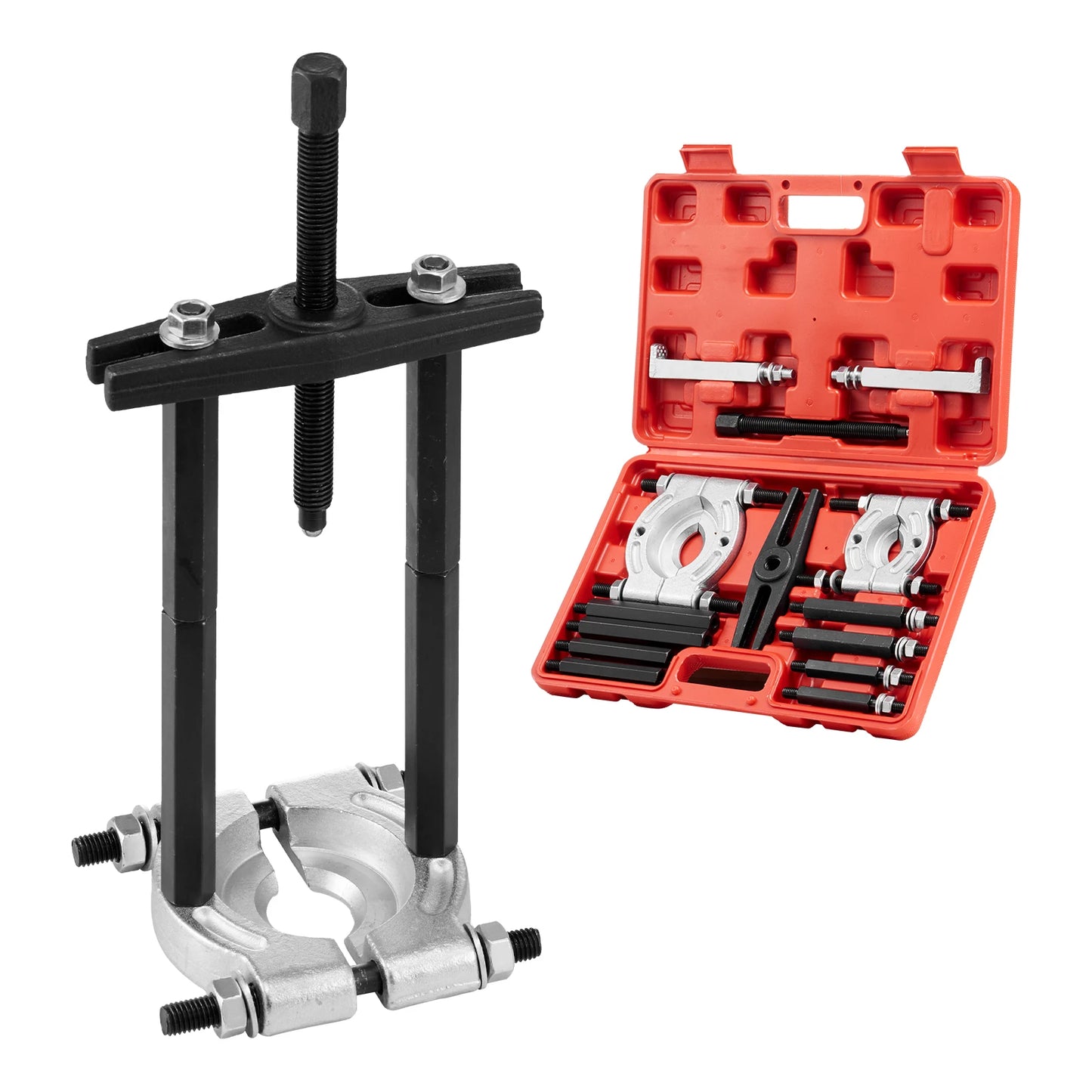 SucceBuy 14Piece 5Ton Bearing Puller Kit Pinion Wheel Bearing Removal Tool 2/2.8" Jaws Heavy Duty Bearing Splitter Set With Case