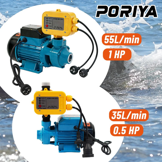 PORIYA Peripheral Water Pump QB60 QB80 Garden Boiler Car Wash Auto Controller