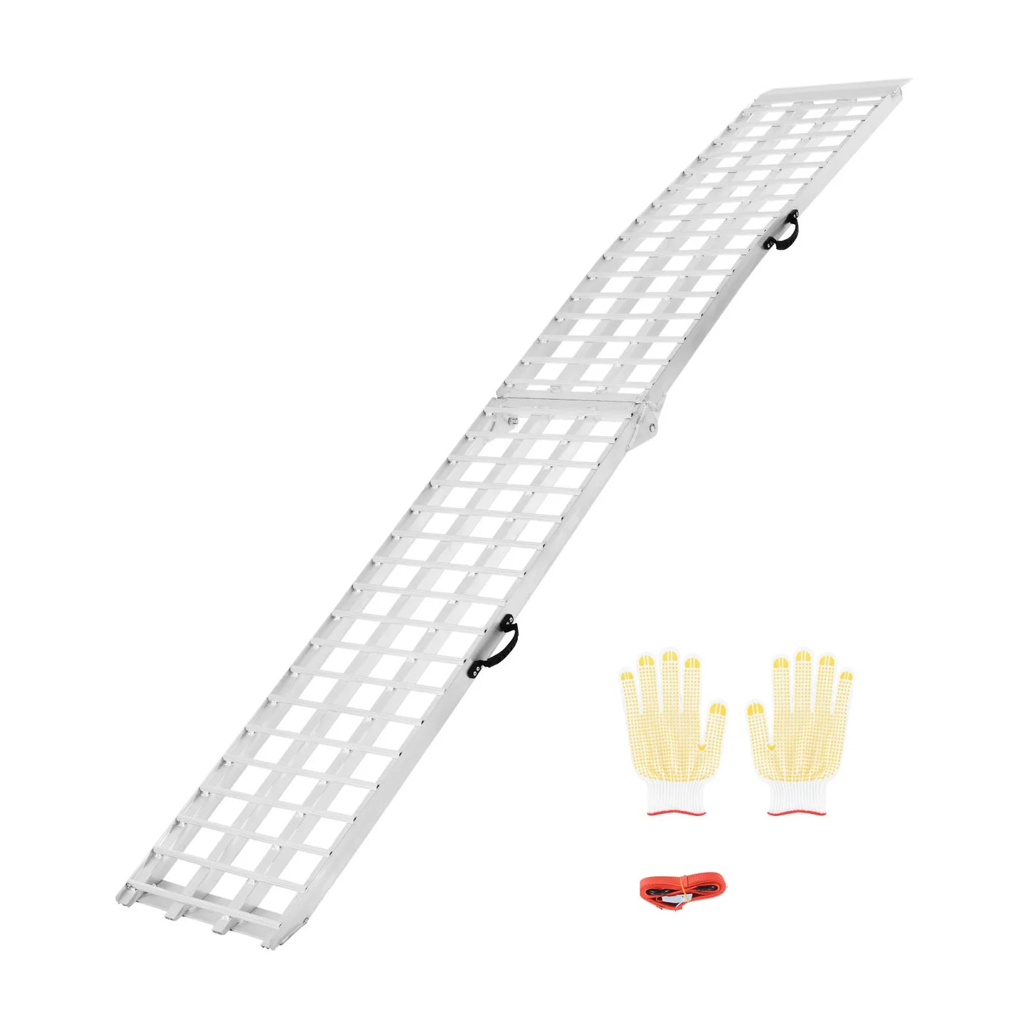 SucceBuy Aluminum Ramps Heavy-duty Ramps with Wider Ramp Surface, Universal Stable Loading Ramp with Handles, Fit for Motorcycle