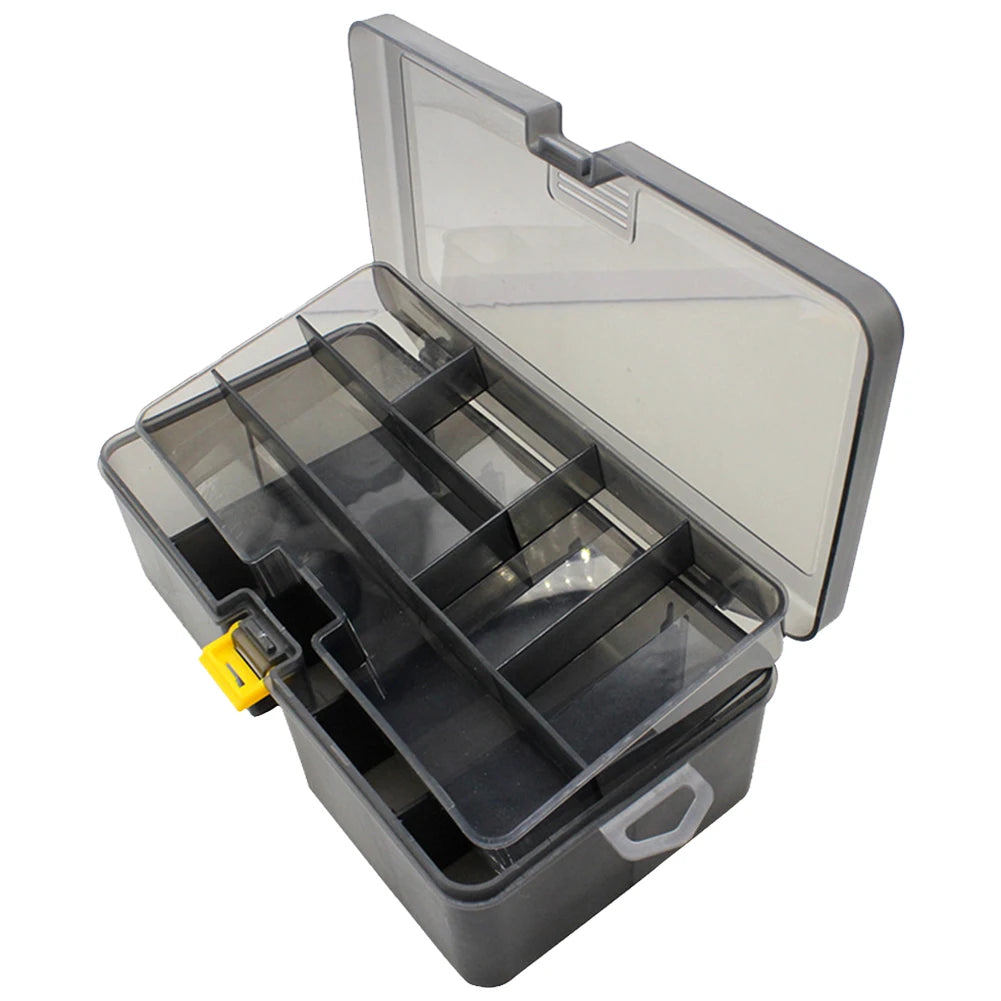 Double Layer Bait Lure Hook Accessories Box Waterproof Plastic Fishing Lure Box Bait Storage Box Multifunctional Fishing Tool