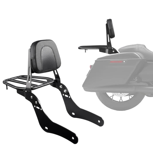 SucceBuy Motorcycle Backrest Sissy Bar with Luggage Rack Detachable Passenger Backrest Fit for HondaRebelCMX1100/Harley-Davidson