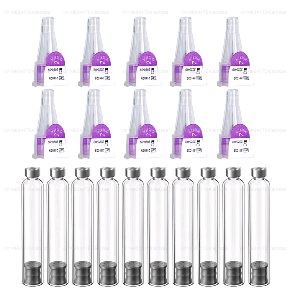 Reusable Injection Pen Magic Pen Kit+3ml Sterile Cassette Bottle Cartridges+32/31G 4/6/8mm Disposable Pen Tip for Lilly Insulin