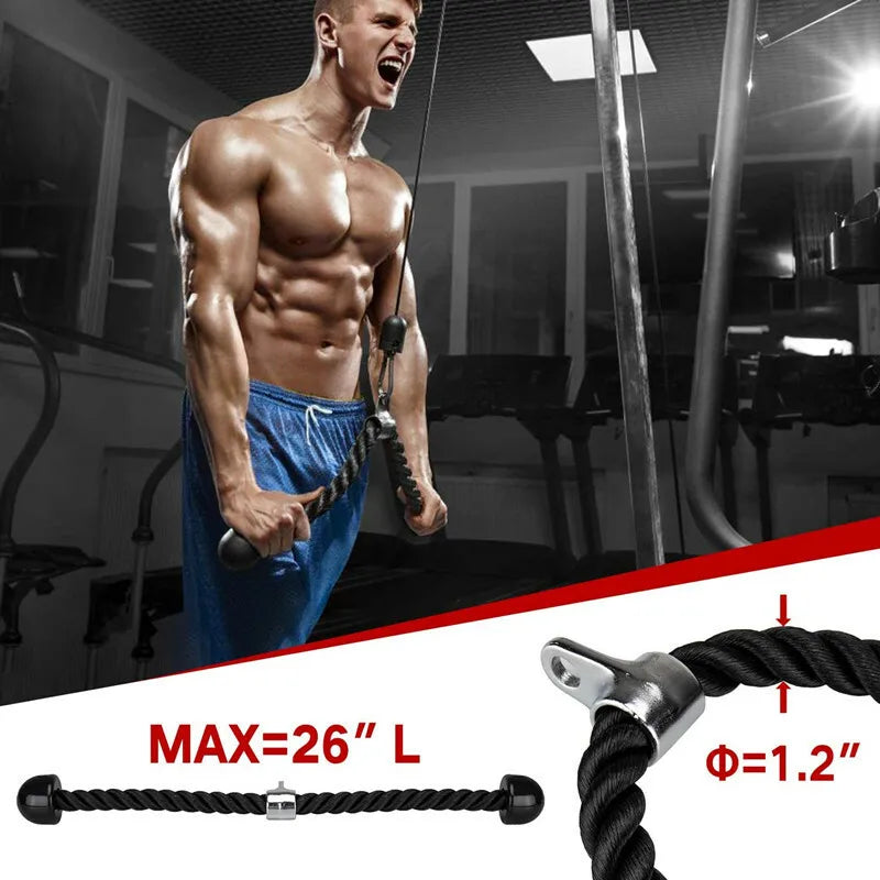 Arm Strength Fitness DIY Pulley Cable Machine GYM Home Triceps Extension Workout