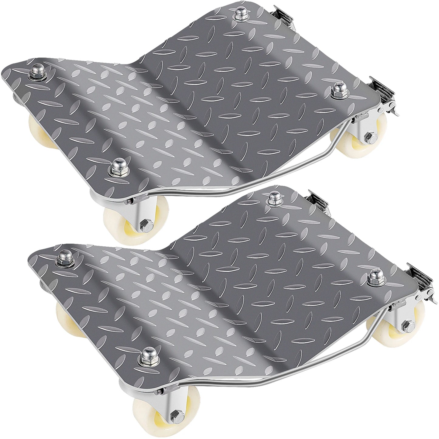SucceBuy 2 Pcs Car Tire Wheel Trolley Dollies Vehicle Skates Moving Tire 4 Casters 1500 Lbs Weight Capacity Auto Repair Mover