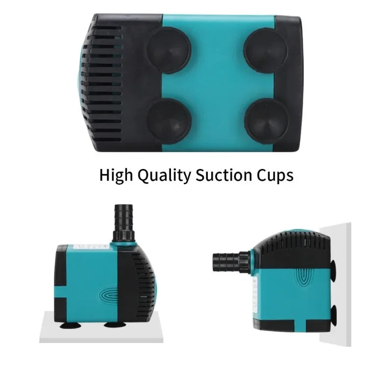 110V-240V Fish Tank Water Fountain Pump Filter 3W 10W 15W 25W Ultra-Quiet Submersible Fish Pond Aquarium Water Pump