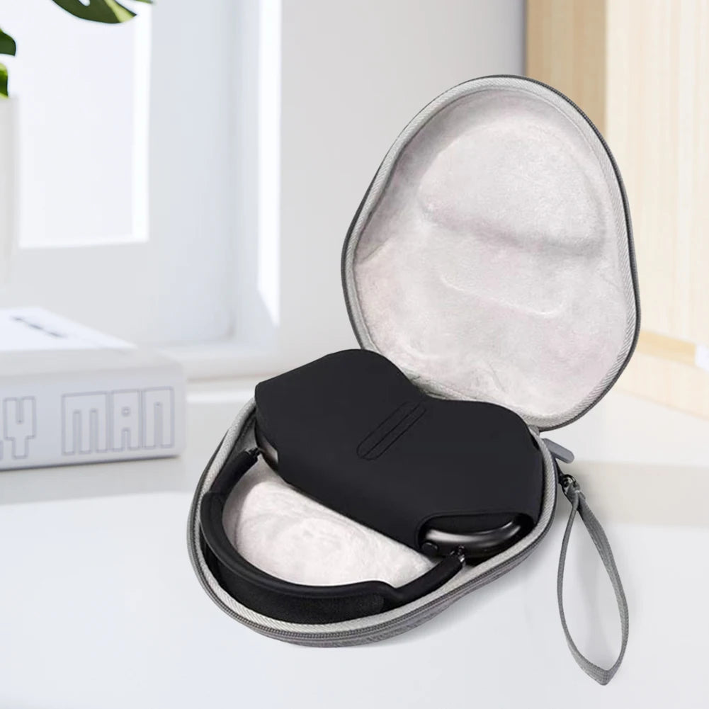 Travel Carry Bag with Hand Strap Carrying Box Cover Anti-Scratch Protective Pouch for Airpods Max Wireless Headset