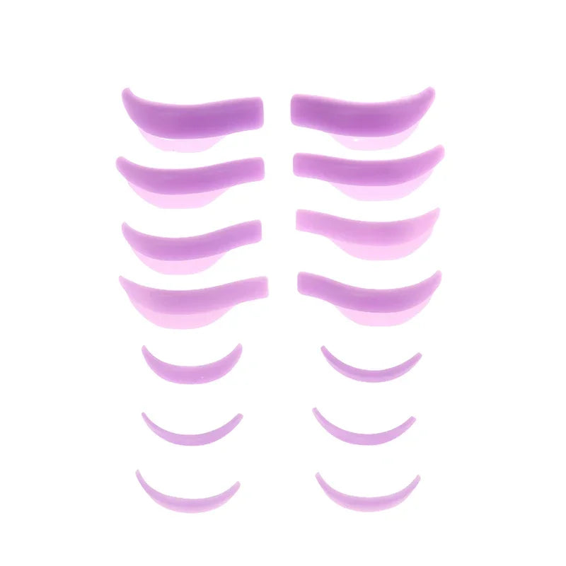 Wholesale  7Pairs Silicone Eyelashes Perming Curler Reusable Lash Lift Shield Pads Eyelash Lifting Tools Eyelash Perming Pads