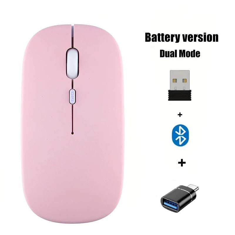 Silent Bluetooth-compatible Mouse Computer Laptop Optical Mouse Wireless for iPad Samsung Tablet Universal Mice Noiseless Gaming