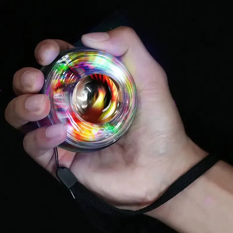 Auto-Start LED Power Gyro Force Wrist Hand Ball Arm Exerciser Relieve Pressure