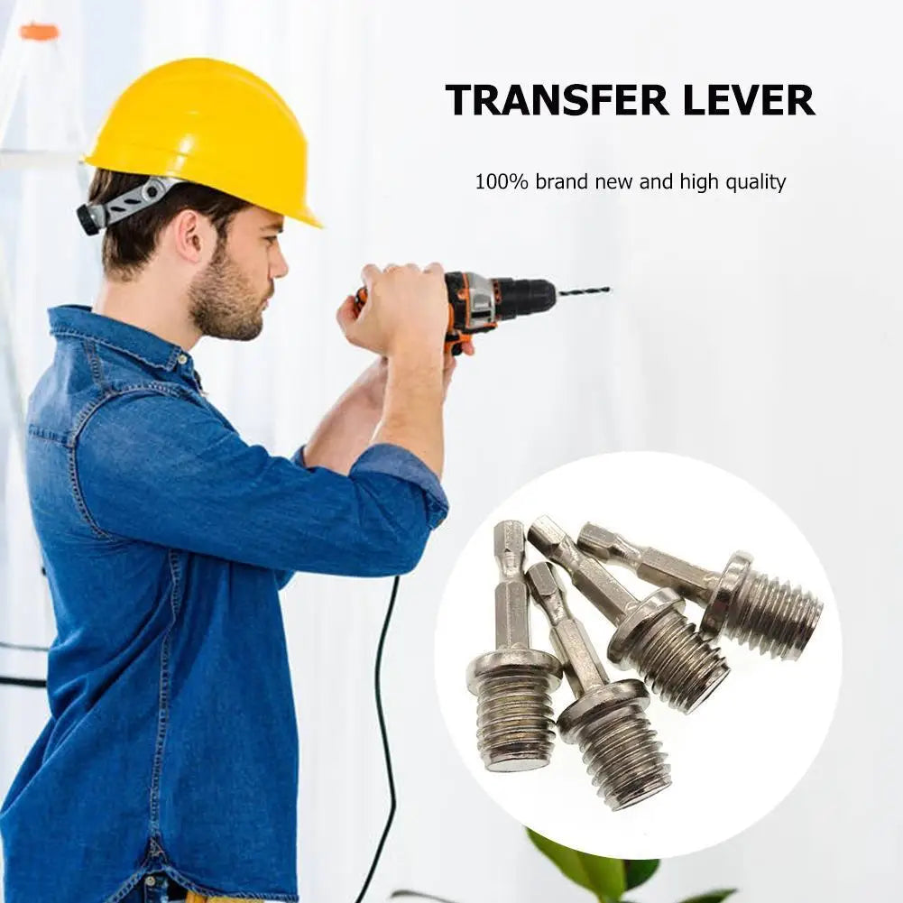 M10 M14 1/4 6mm Hex Connecting Rod Adapter Hand Electric Drill Polisher Grinder Adapter Rod Metal Polishing Disc Connection Rod