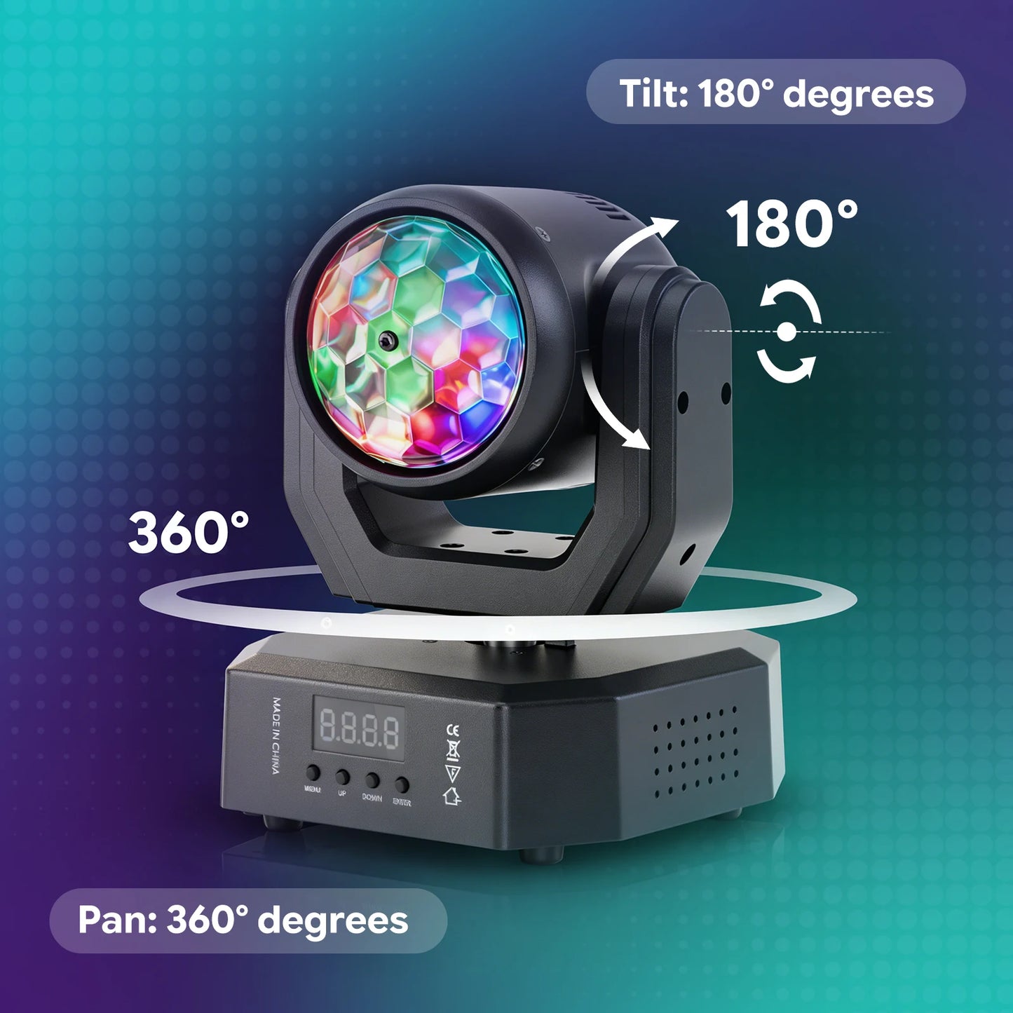 Yiflamefly 1/2/4Pcs Mini 30W Moving Head Beam Lights R/G/W/G/Y/Cyan LED Stage Lights With Magic Ball Effects For Party KTV Bar