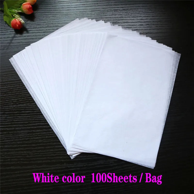 100 Sheets/bag 21X14cm Colorful Tissue A5 Wine Wrapping Papers DIY Folding Craft Paper Party Wedding Home Decor Packing 2030