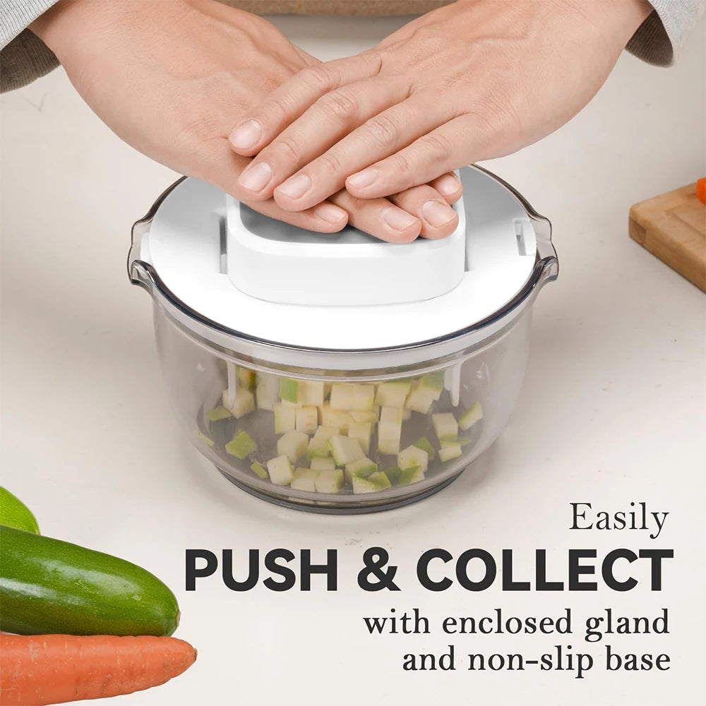 LMETJMA 3 in 1 Vegetable Chopper Multifunctional Vegetable Chopper Cutter Dicer Kitchen Potato French Fry Cutter with Container