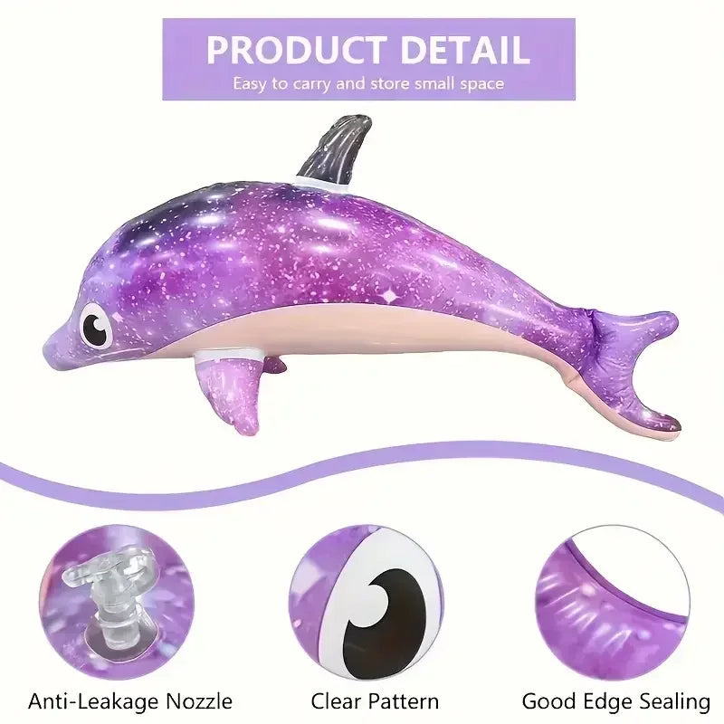 Inflatable dolphins and sharks, pool party toys, inflatable marine animal toys, summer pool themed party gifts