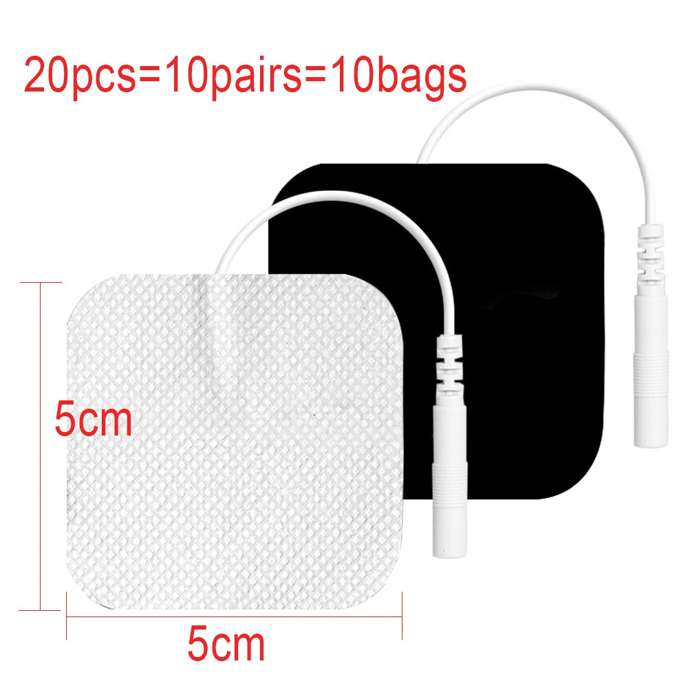 10/20pcs Tens Muscle Electrostimulator Patches EMS Body Massager Low  Frequency Therapy Pads Physiotherapy Electrodes