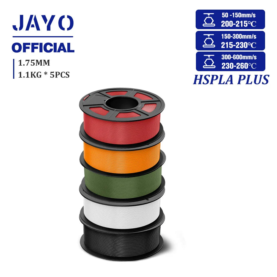 JAYOPLA Plus  Filament 600mm/s 1.75mm High Speed  PLA+ 3D Printer Filament High Flow 3D Printing Mateials Fit Most 3D Printers