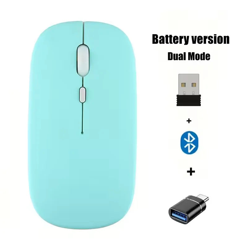 Silent Bluetooth-compatible Mouse Computer Laptop Optical Mouse Wireless for iPad Samsung Tablet Universal Mice Noiseless Gaming