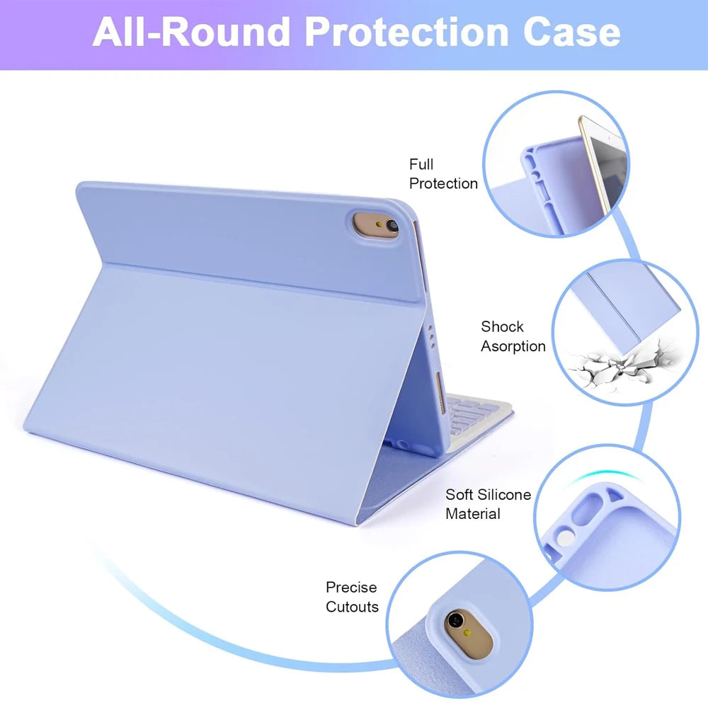 Keyboard Case for iPad 11th Gen (A16) 11 lnch 2025,Detachable Keyboard for iPad 10th Gen 10.9 lnch 2022 with Pencil Holder